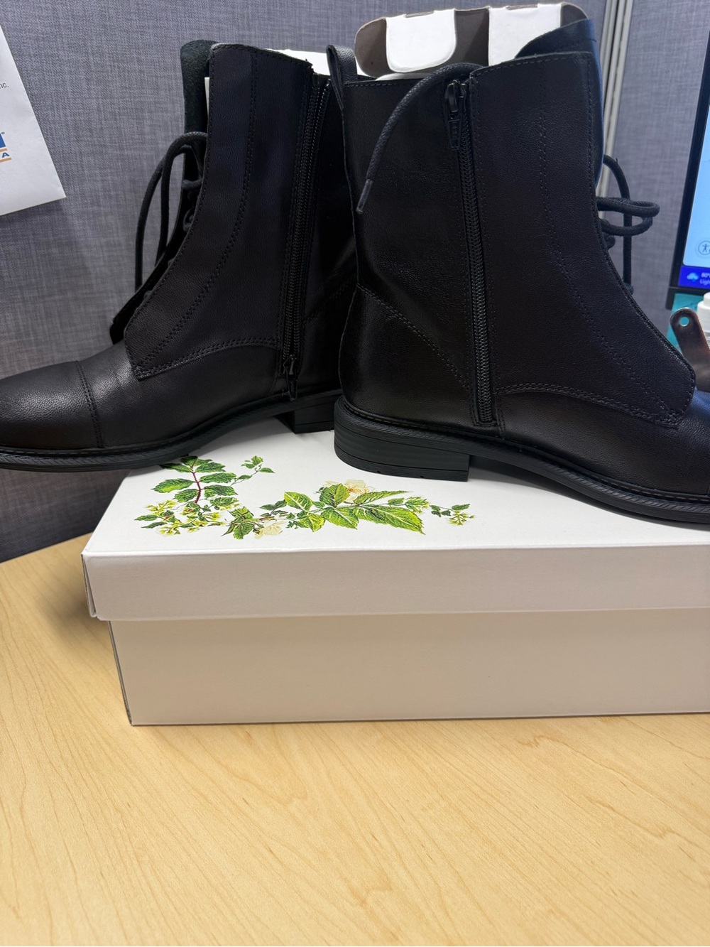 Women’s Black Lace-Up Combat Boots - Picture 7 of 10